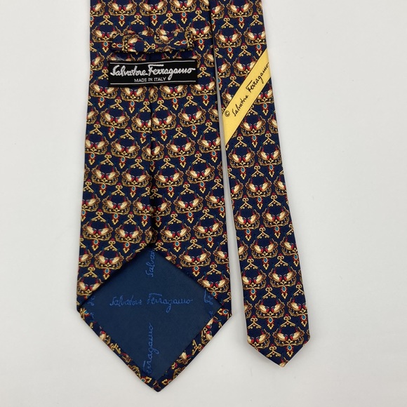 Salvatore Ferragamo Silk Quail? Bird Tie - Picture 5 of 8